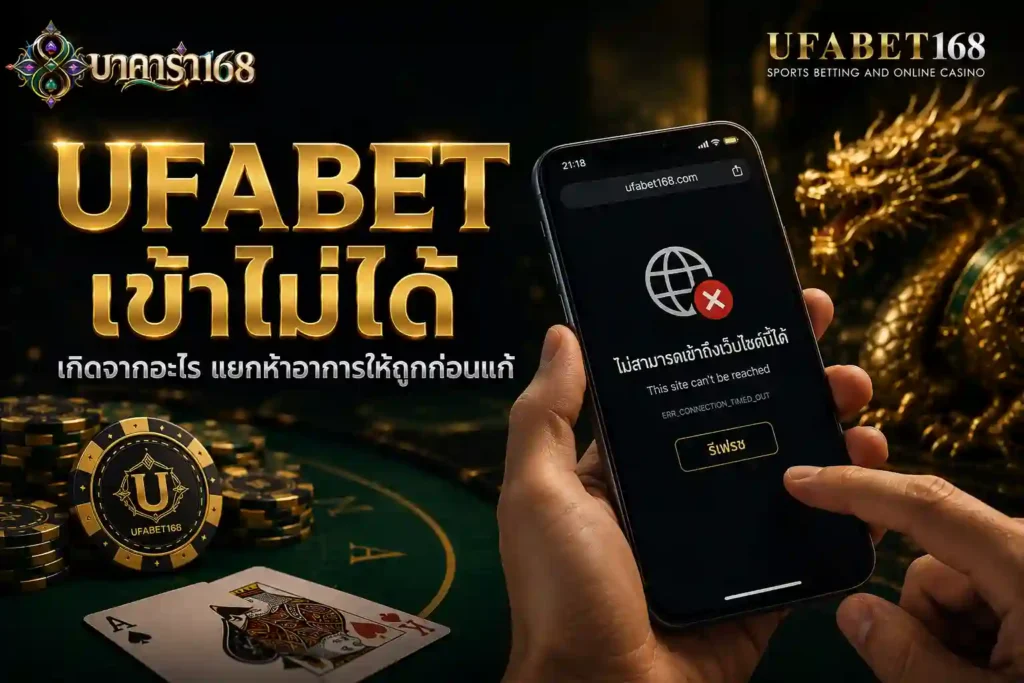 UFABET เข้าไม่ได้ เกิดจากอะไร แยกห้าอาการ