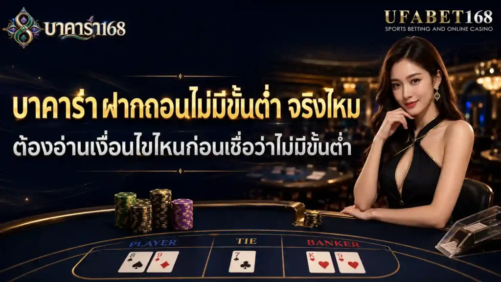 บาคาร่าฝากถอนไม่มีขั้นต่ํา จริงไหม ต้องอ่านเงื่อนไขไหนก่อน