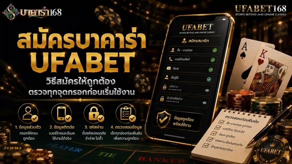 สมัครบาคาร่า UFABET วิธีสมัครให้ถูกต้อง