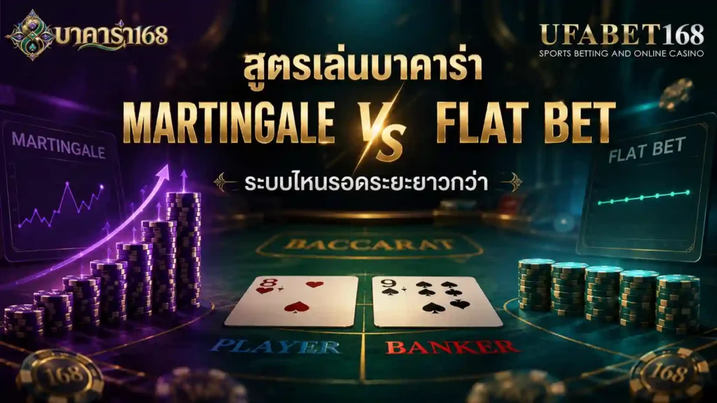 สูตรเล่นบาคาร่า Martingale vs Flat Bet