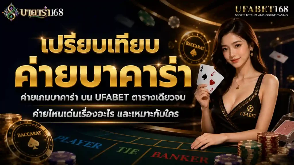 เปรียบเทียบค่ายบาคาร่า ค่ายเกมบาคาร่า บน UFABET
